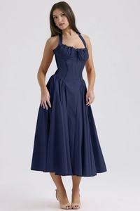 Vestido Corto con Mangas Abullonadas y Cuello <span class=keywords><strong>en</strong></span> V WW185 - Product Image 3