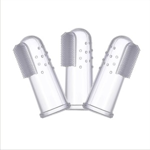 <span class=keywords><strong>Brosse</strong></span> à dents pour bébé en silicone réutilisable en gros, <span class=keywords><strong>brosse</strong></span> à doigts en silicone avec boîte en plastique - Product Image 2