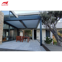 Wasserdichter Pavillon Motorisierte Outdoor Pergola Markise Garten Baldachin Lamellen Kits Dachs ystem Aluminium Pergola