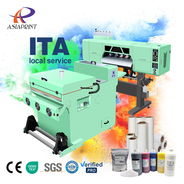 New Dtf White Ink Printer Green With Dual Nozzles and Shaking Machine Set