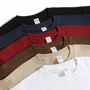 T-shirts pour hommes 100 % coton de luxe 300G, col épais, personnalisables avec logo, vierges, coupe oversize, respirants, vente en gros, fournisseur en vrac - Product Image 3