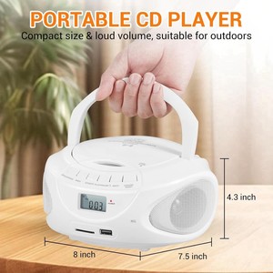 Mini High-fidelity AM/FM <strong>Portable</strong> Top Loading <strong>CD</strong> <strong>Player</strong> with Bass Speaker Built-in Speaker MP3 FM <strong>Radio</strong> Boombox - Product Image 3