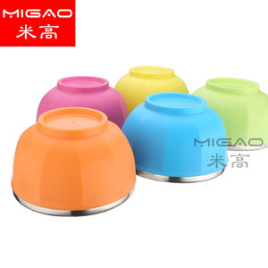 Juego de tazones de acero inoxidable Migao para niños, diseño octogonal colorido para bebés y niños. - Product Image 3