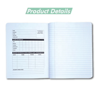 Cuaderno de composición COLORFLY con textura de mármol personalizada, estampado de mapa y bandera de país, encuadernación cosida, cuaderno escolar de rayas anchas