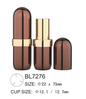 Nouvelle conception de boîtier à rouge à lèvres en forme de capsule de café dorée, tubes de maquillage en aluminium/plastique de qualité supérieure, 3,2-3,5 g, logo personnalisé, marque privée, DIY