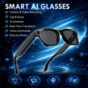 Lunettes Intelligentes IA avec Enregistrement Vidéo 1200P, Audio, Traduction IA, Appel, Musique, Transfert Wi-Fi et Fonction Lunettes de Soleil - Product Image 2