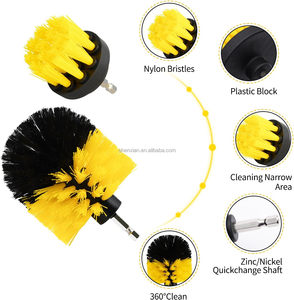 Lot de 6 brosses de nettoyage pour <span class=keywords><strong>perceuse</strong></span>, tampons de polissage et accessoires de nettoyage pour carrelage de salle de bain, jantes de voiture, nettoyage intensif - Product Image 3