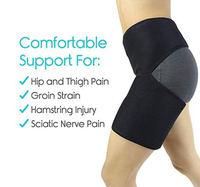 Manchon d'attelle de compression pour coussinet de hanche entorses musculaires de l'aine tirées quadriceps tendinite soutien de la cuisse