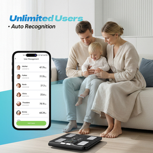 Yolanda Neue 8-Elektroden Intelligente Körperfettwaage 50 Körperparameter Gesundheitsmonitor Geeignet für Haushalt Fitnessstudios Kliniken - Product Image 5