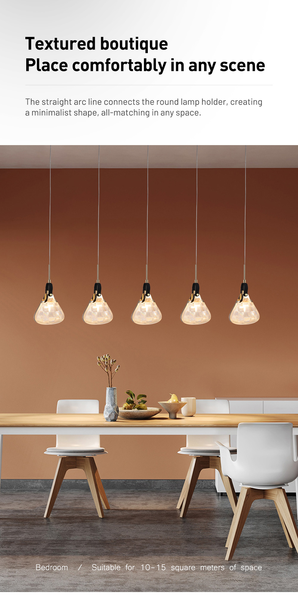 Nordic Metal Industry Bedside Ac100~240V Pendant Lamp Lighting Acrylic Ceiling Pendant Light