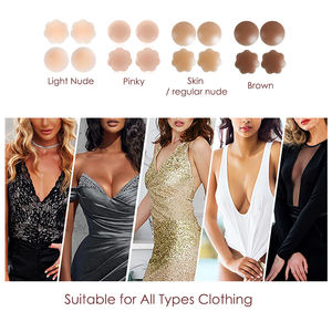 Invisible cubre pezón empanadas mujeres adhesivo reutilizable mama pezón cubre - Product Image 3