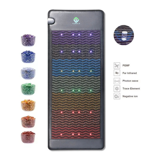 Fuerle Infrared PEMF Rainbow Crystal Massage Mat Magnetfeld Therapie Infrared PEMF Mats for Body