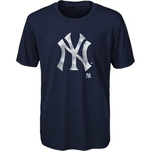 Camiseta Deportiva para Jóvenes de los New York Yankees, Cuello Redondo, Absorbe la Humedad, Ropa de Béisbol para Niños, Diseño Técnico con Colores del Equipo - Product Image 1