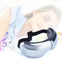 Luftkissen-Massagegerät mit Konstanter Temperatur und Wärmekompresse, Kabelloses Mini-Augenmassagegerät mit Besonders Weichem Komfortfutter
