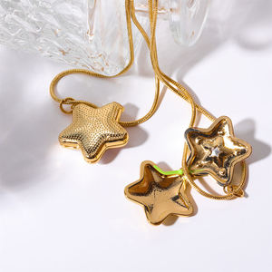 Collar con Colgante <span class=keywords><strong>de</strong></span> Corazón Personalizado, Regalo <span class=keywords><strong>de</strong></span> San Valentín, Estrella, Chapado en Oro <span class=keywords><strong>de</strong></span> 18K, Medallón con Foto para Mujer, Compromiso, Bodas - Product Image 4