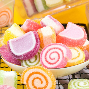 Bonbons gélifiés au jus de vitamine C 368g en boîte ronde, friandises sucrées et acidulées pour enfants, friandises de supermarché, vente en gros - Product Image 4