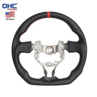 Expédition depuis les États-Unis - Volant en cuir pleine fleur pour Toyota 86/Scion Fr-S/Subaru Brz 2012-2016 - Revêtement en cuir perforé antidérapant