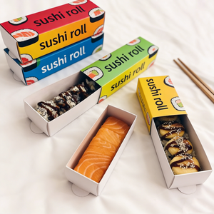 Hot Selling Disposable Takeout Sushi Paper Drawer Box Custom Food Packaging Sushi Paper Box - Product Image 3