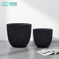 Grand pot à fleurs en fibre-ciment moderne et classique pour l'extérieur, balcon, jardin, hôtel, décoratif et durable