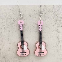 Nouvelles boucles d'oreilles en acrylique pour guitare électronique, boucles d'oreilles en acrylique personnalisées pour instrument de musique hip-hop à la mode