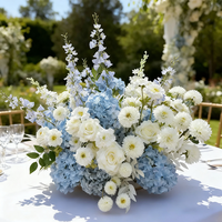 Centre de table de mariage moderne de luxe en soie toucher réel, amovible, pour allée, banc, chaise, arrangement floral, pelouse, église, banquet