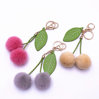 Pluche fruit zachte lichte sleutelhanger autosleutelhanger schattige kersen tas sleutelhanger pluche cartoon hanger creatieve accessoires