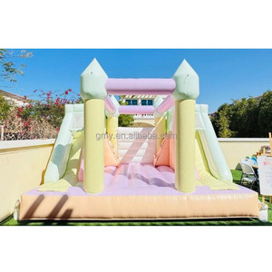 Phổ biến nhất màu trắng thương mại lớp trả lại nhà đôi trượt lâu đài bouncy để mua - Product Image 6