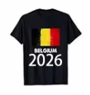 Ensemble d'accessoires du drapeau patriotique belge en polyester durable personnalisé, comprenant un drapeau noir, jaune et rouge, une écharpe et une guirlande, idéal pour un cadeau.