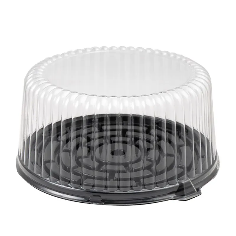 9" Inch Plastic Round Clear Dome Container with Clear Lid Packaging Plastic PET Disposable for cake