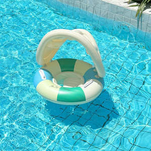 Flotador Inflable de PVC con Logotipo Personalizado y Toldo, Anillo de Natación Portátil para Niños, para Fiestas en la <span class=keywords><strong>Playa</strong></span> o Neumático de Natación Infantil - Product Image 3