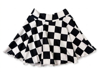 DH ODM Jupes mini élastiques à carreaux pour filles, en nylon et élasthanne, extensibles, style skater, vente en gros, vêtements de sport pour enfants