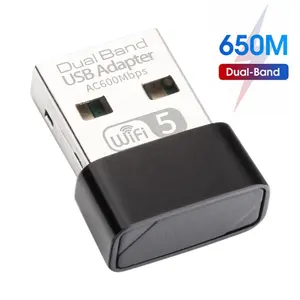 600Mbps USB Kartu Jaringan Nirkabel RTL8811CU Dual Band Wifi Dongle 802.11 AC Mini Wifi Adapter