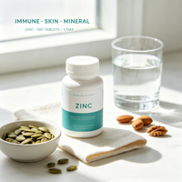 Comprimés de complexe minéral de zinc OEM ODM Marque privée Vente en gros Haute qualité Absorption rapide pour autres compléments de santé