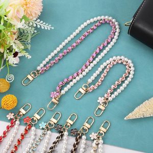 Uxcell Pearl <b>Purse</b> Double Chain Metal <b>Purse</b> Extender Chain PU Leather Handle Replace Chain <b>Purse</b> Handles Chain Wrist For Handbag - Product Image 5
