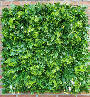 S0226 Anti-UV décoration murale de jardin de maison, fausses plantes artificielles d'intérieur et d'extérieur, panneau vert en plastique, toile de fond mur de fausse herbe