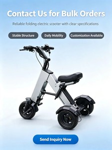 Nuevo Scooter Eléctrico Plegable de 3 Ruedas con Motor sin Escobillas LED, Aluminio Resistente, Baja Velocidad, Triciclo Eléctrico Compacto, Alcance de 25-30 km, 150 kg - Product Image 5