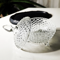 Bocaux en verre ronds pour cosmétiques avec couvercle en verre/bambou, bocaux à épices, pots à collation, emballages cadeaux, pots en verre pour confiture et bonbons