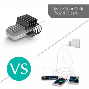 Station de charge <span class=keywords><strong>mobile</strong></span> rapide portative de 10 ports d'usb de type c de téléphone portable d'aéroport de dispositif multiple de CC pour le bureau - Product Image 2