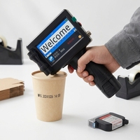 Nouvelle imprimante jet d'encre portable automatique haute définition 2026 pour matériaux d'impression flexibles, machine de marquage de codes d'emballage 600 dpi