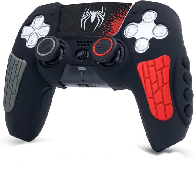 For PS5 Controller Cover Case Anti-Slip Silicone Cover Skin Compatible with PS5 Controller with Thumb Grip Cap sticker