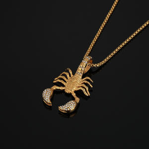 Hip Hop Punk 18K chapado en oro no se deslustra Zirconia cúbica no se deslustra impermeable colgantes de joyería de acero inoxidable para hombre - Product Image 5