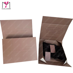 Caja de Cartón Kraft para Pelucas MUYANG, Rectangular, Autoarmable, con Asa, Impresión UV, Logotipo Personalizado, Empaque Comercial - Product Image 2