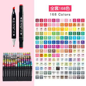 Offres Spéciales marqueurs à base d'alcool à double pointe 80/168/200/262 couleurs <span class=keywords><strong>carré</strong></span>/triangle forme double couleurs art dessin marqueur stylo - Product Image 1