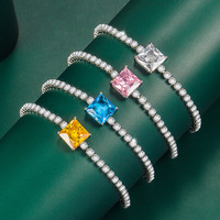 YL gelang zamrud Retro dengan Ruby Inlay, gelang berlian penuh zirkonium dapat diatur