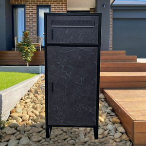 Da esterno Free Standing pacco consegna posta scatola impermeabile per pacchi Drop Box con serratura a chiave in polvere con rivestimento a goccia - Product Image 1