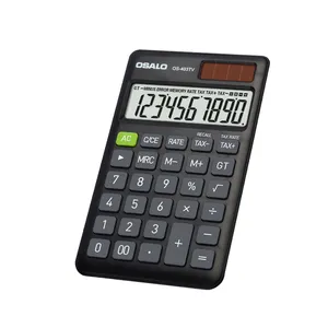 Hot Sell Fashion Business Mini Pocket Calculators 10 Cijfers Zonne-En Batterijcalculator Zwart Roze Blauw Voor Kantoorstudenten