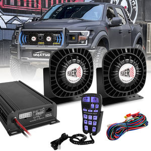 Kit <span class=keywords><strong>de</strong></span> sistema PA <span class=keywords><strong>de</strong></span> emergencia <span class=keywords><strong>de</strong></span> 400W con sirena <span class=keywords><strong>de</strong></span> hierro extra delgada y micrófono <span class=keywords><strong>de</strong></span> mano multitonos para ambulancia altavoz bocina Coche - Product Image 1