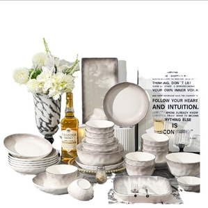 Vajilla Moderna de Porcelana Fina de Lujo, Juego de Platos y Tazones para Bodas y Fiestas con Diseño Redondo - Product Image 3