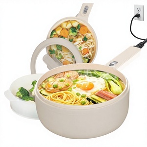 Casserole électrique Ceramax PRO 2,5 L avec couvercle vapeur, cuisinière en céramique non toxique, poêle, ramen, œufs, pâtes, dortoirs, camping, camping-cars, travail - Product Image 1