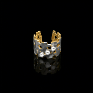 Anillo de Moda en Acero Inoxidable 316L con Baño de Oro PVD, Diseño Sostenible y Resistente - Product Image 3